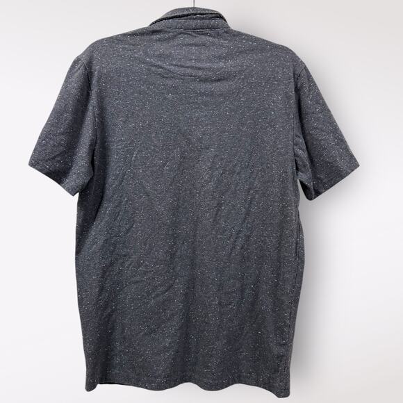 Orchard & Grand | Medium Men's Cotton Blend Gray Marbled Short Sleeve Polo Shirt - Picture 3 of 6